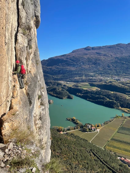 Multi-pitch climbing with a mountain guide in Garda Trentino 0